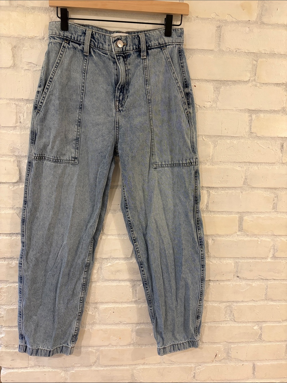 DKNY Jeans Light Blue Denim High-Rise Pants (B6)